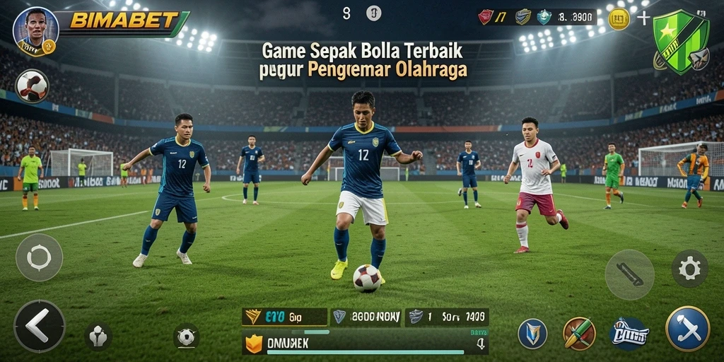 Tampilan gameplay yang menegangkan dalam pertandingan sepak bola.