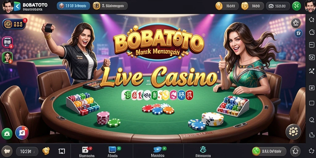 Tampilan menarik dari gameplay BOBATOTO dalam Live Casino.