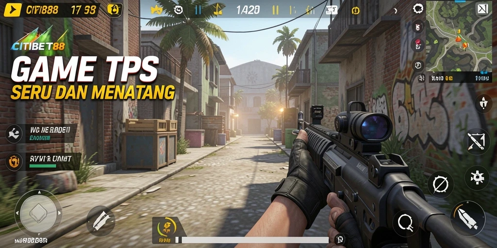 Tampilan seru gameplay CITIBET88 dalam aksi TPS.