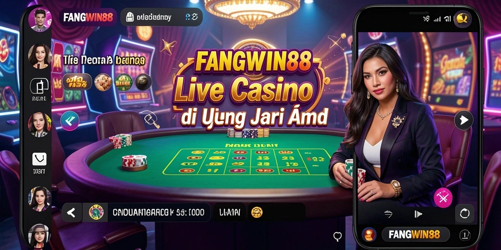 Tampilan gameplay Live Casino yang mendebarkan di FANGWIN88.