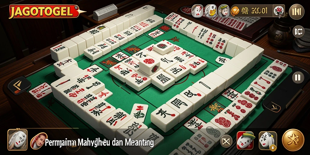 Tangkapan layar utama game Mahjong JAGOTOGEL dengan gameplay menarik.