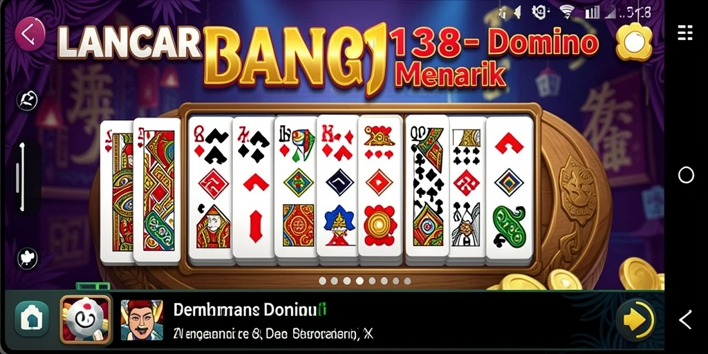 Tampilan gameplay Domino yang menarik dan interaktif.