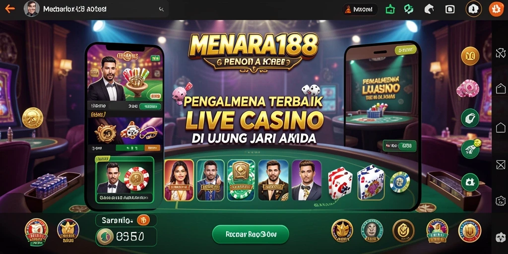 Tampilan menarik dari gameplay Live Casino di MENARA188.