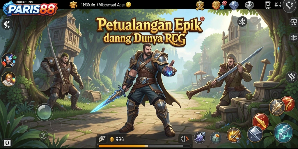 Tampilan menakjubkan dalam gameplay RPG PARIS88.