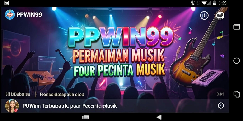 Tampilan interaktif gameplay PPWIN99 dengan berbagai lagu musik.