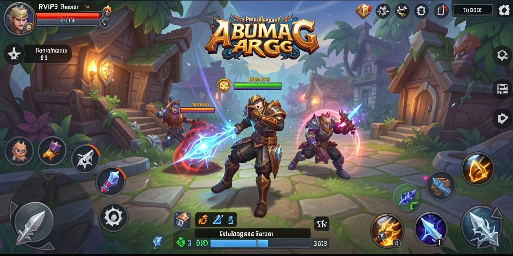 Screenshot utama RVIP3 menampilkan pertarungan menarik dalam dunia ARPG.