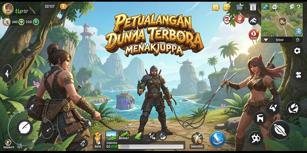 Tampilan gameplay SD107 yang menakjubkan dalam dunia terbuka.