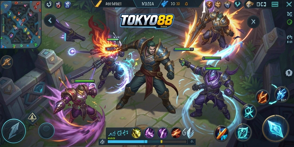 Tampilan gameplay seru dan menegangkan di TOKYO88.