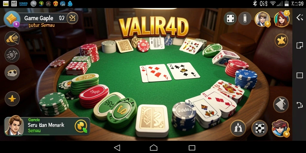 Tampilan gameplay Gaple yang seru di VALIR4D.