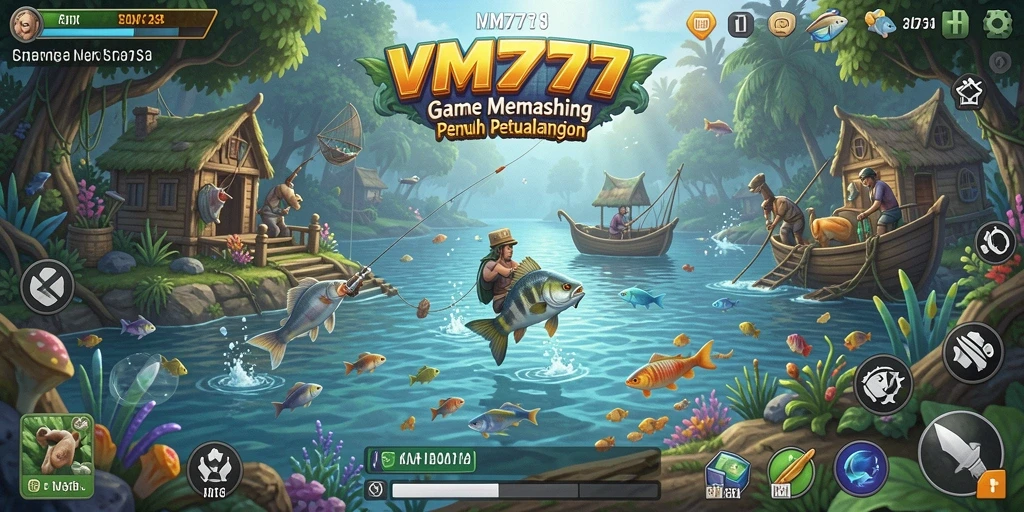 Tangkapan ikan yang mengesankan dalam gameplay memancing VM777.